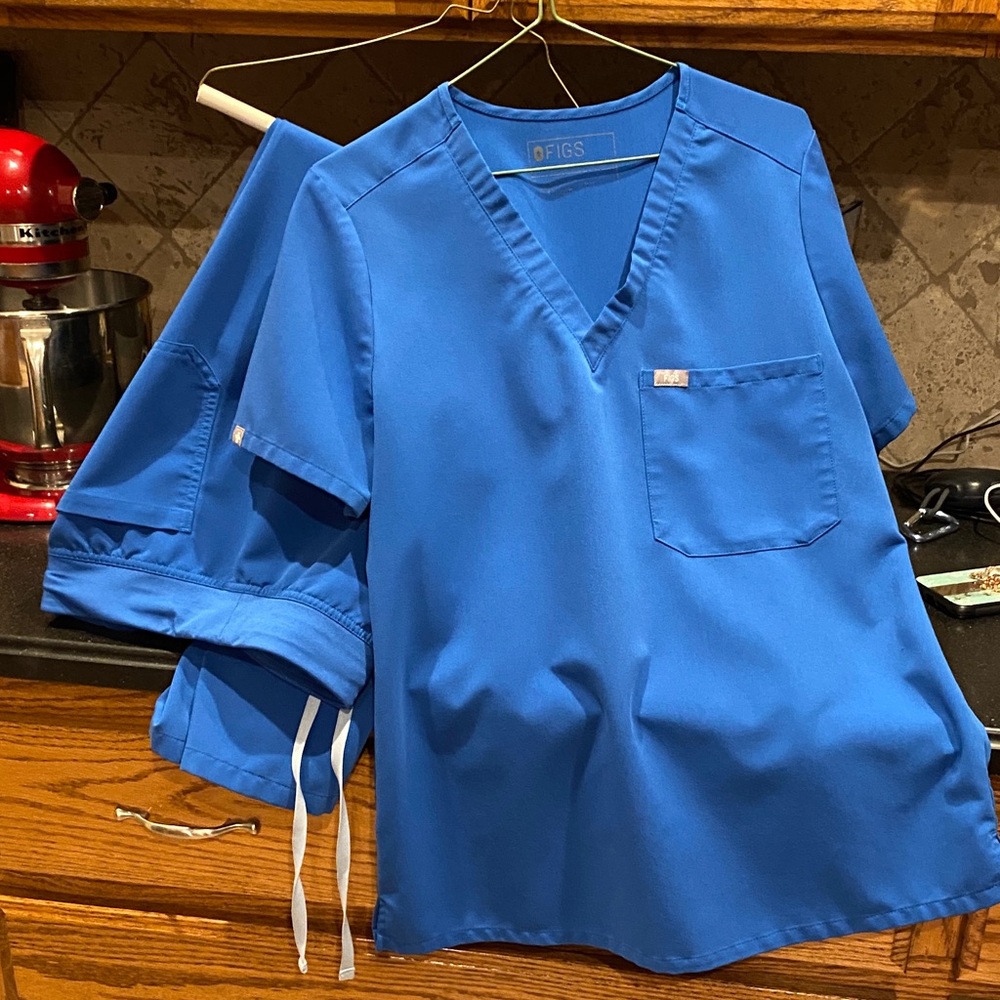 Figs Royal  Blue Scrub Ensemble